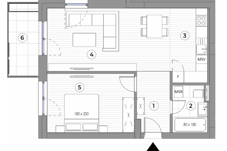 2 camere Quartier Ferdinand