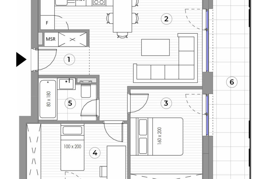 3 camere Quartier Ferdinand