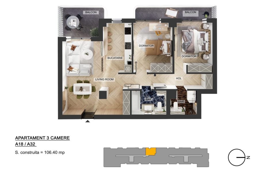 3 camere